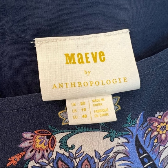 NWT Anthropologie Maeve Silk Barcelona Tunic Dress- Size 16 - Picture 15 of 16